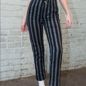 Brandy Melville tilden black & gray striped pants
